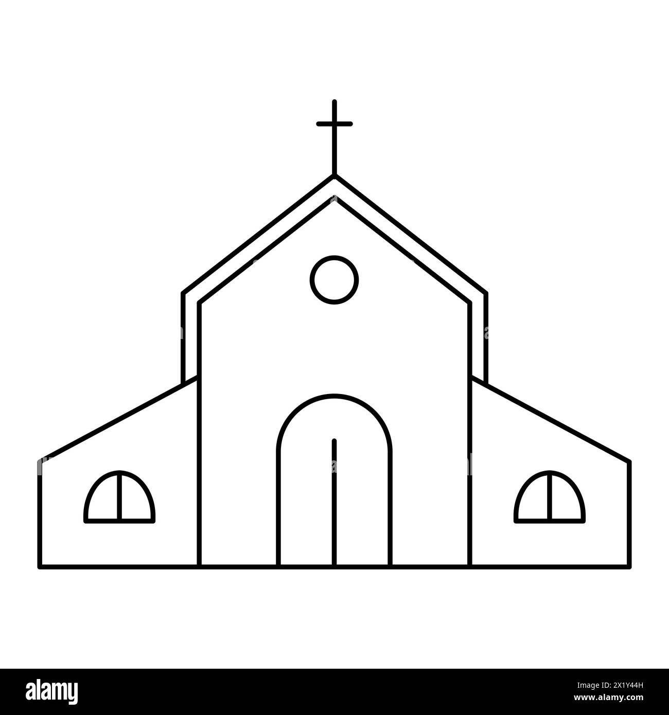 Church line building icon. Vector illustration Stock Vector Image & Art ...