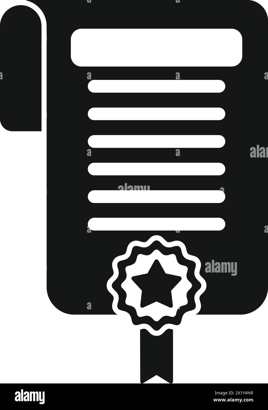 Diploma award paper icon simple vector. Seal graduation. Value ...