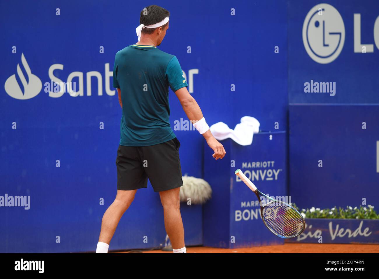 Daniel Altmaier (Germany) throwing his racket. Argentina Open 2024