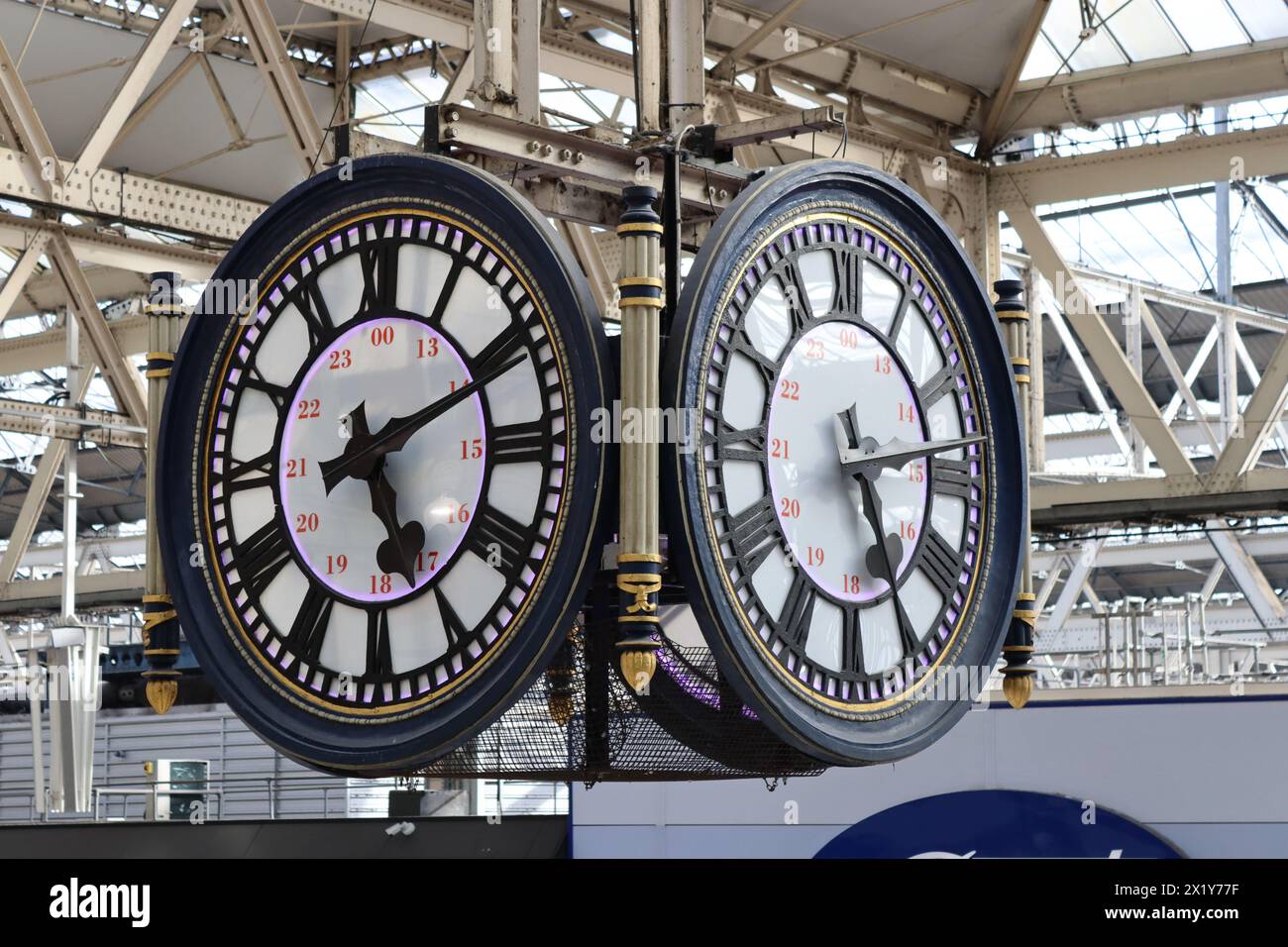 Waterloo Station clock Stock Photo