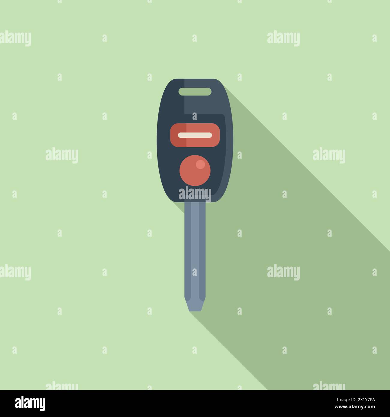 Smart key access icon flat vector. Vehicle security. Modern system safe