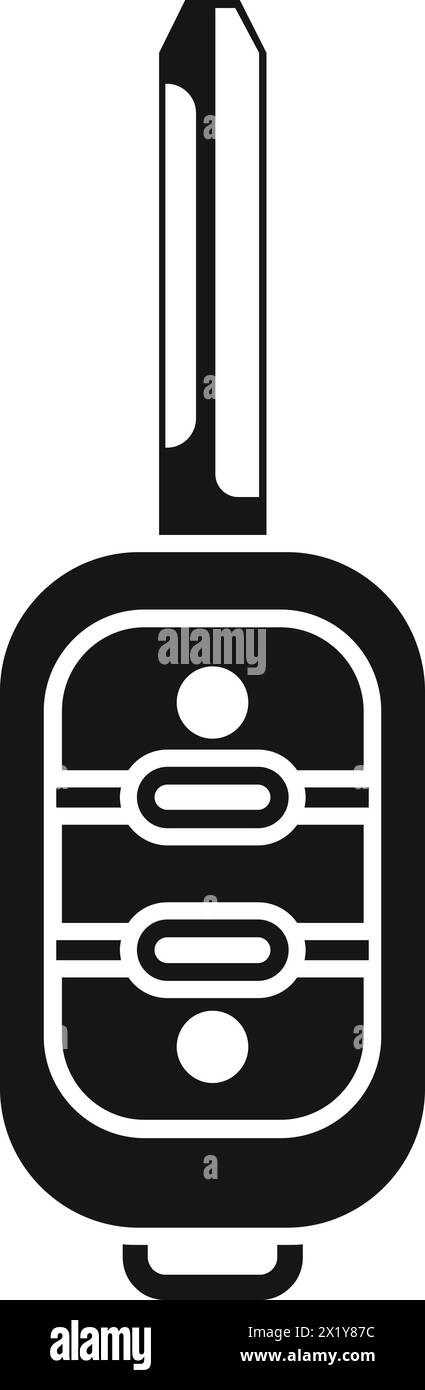 Digital smart key icon simple vector. Activate access. Transport ...