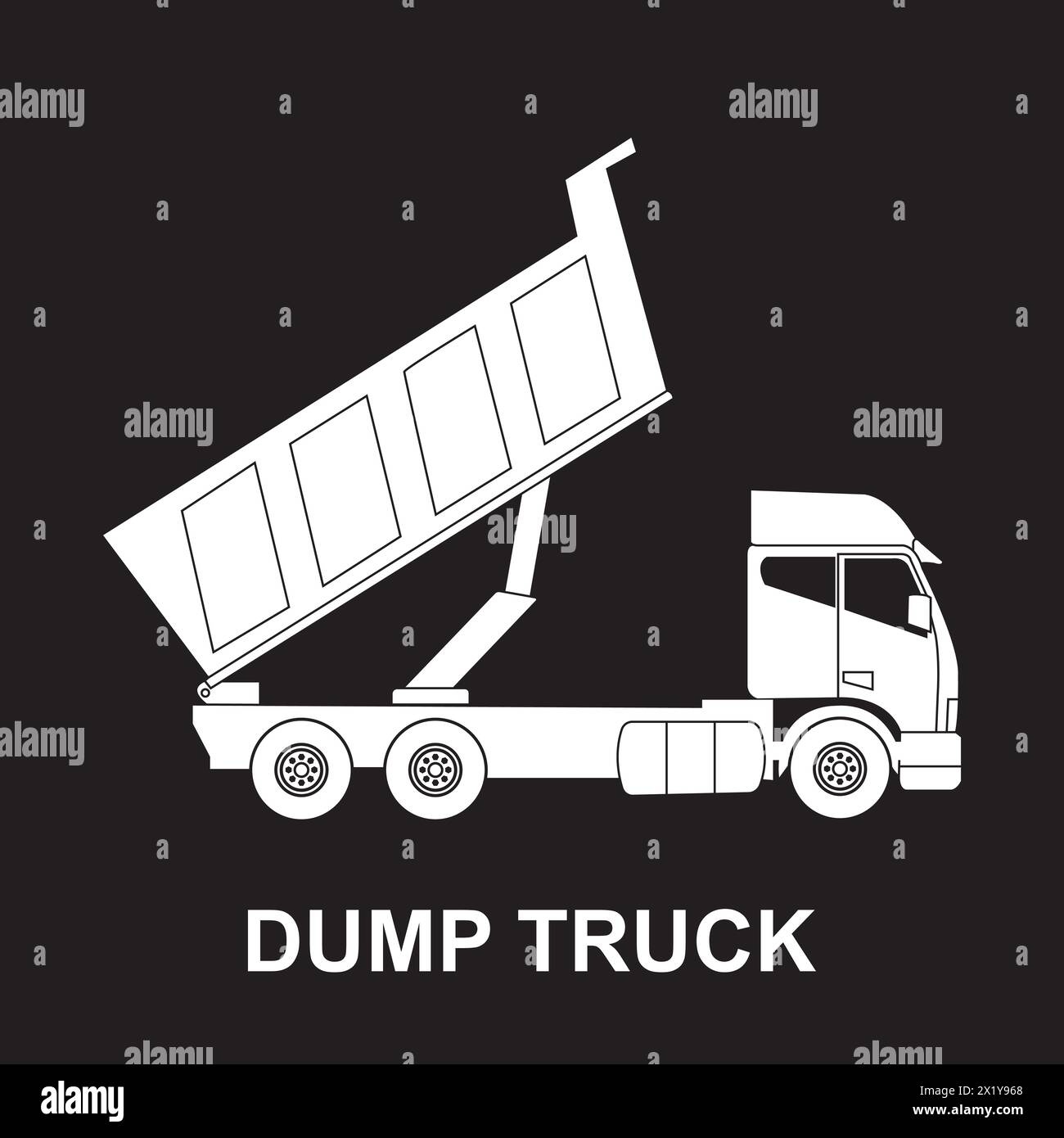 Dump truck icon vector illustration simple design Stock Vector Image ...