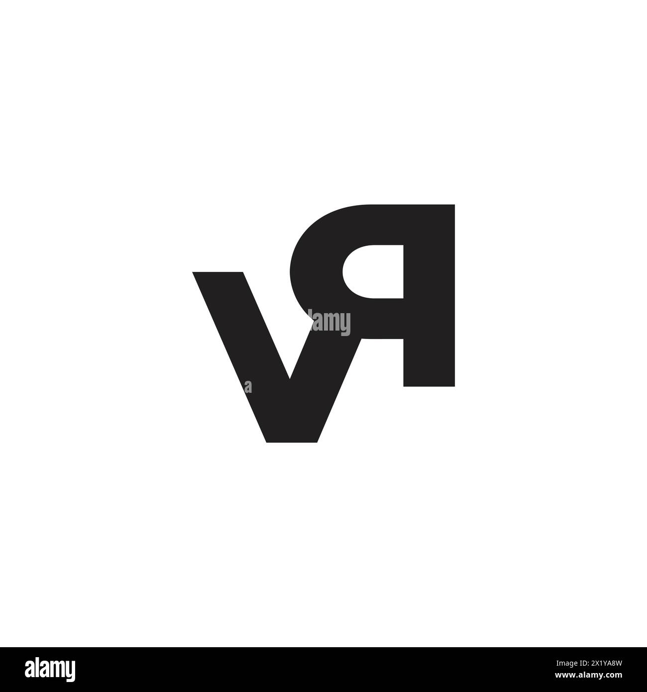 letter vq linked font logo vector Stock Vector