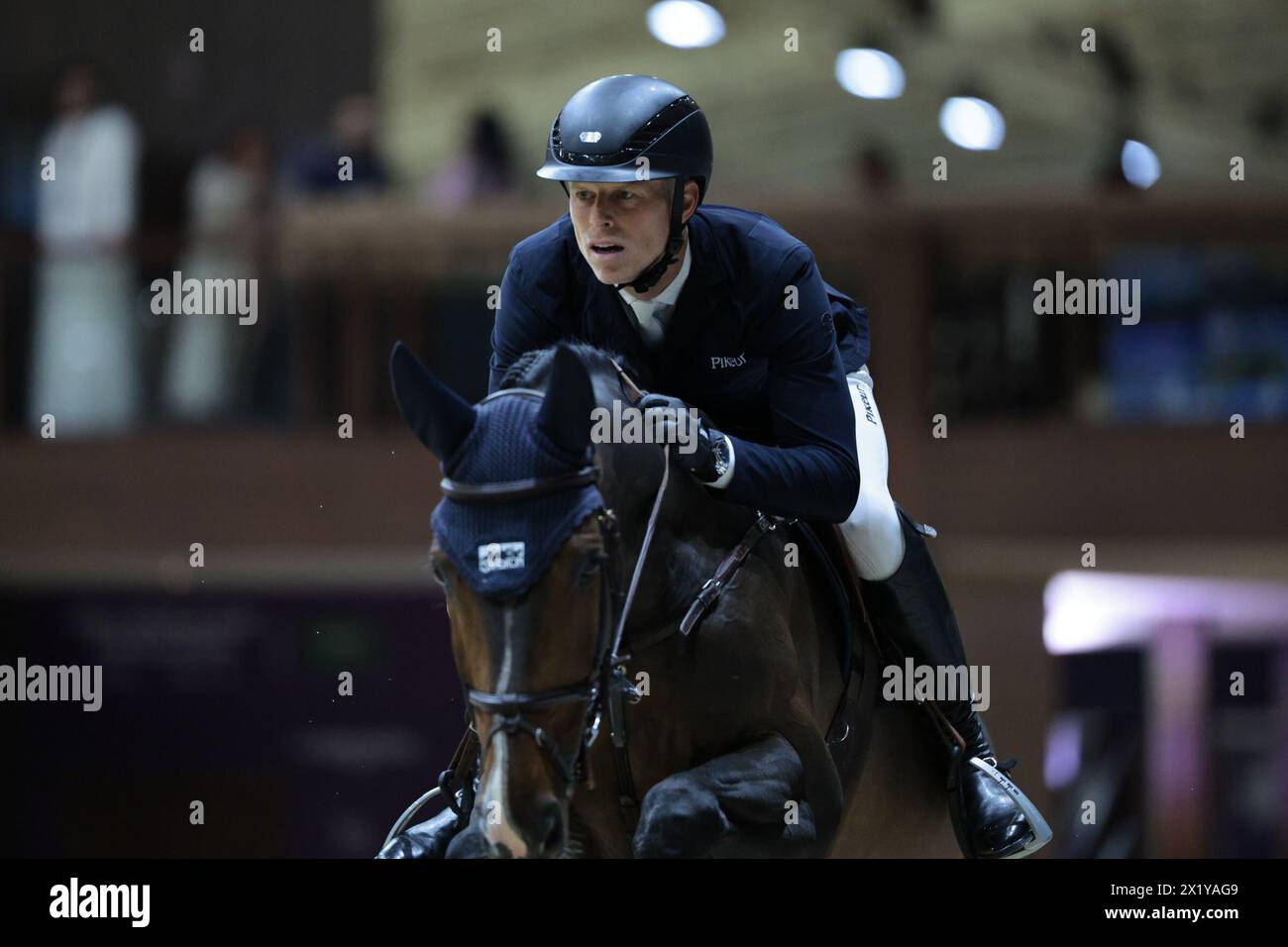 Max Kühner of Austria with EIC Julius Caesar during the Longines FEI