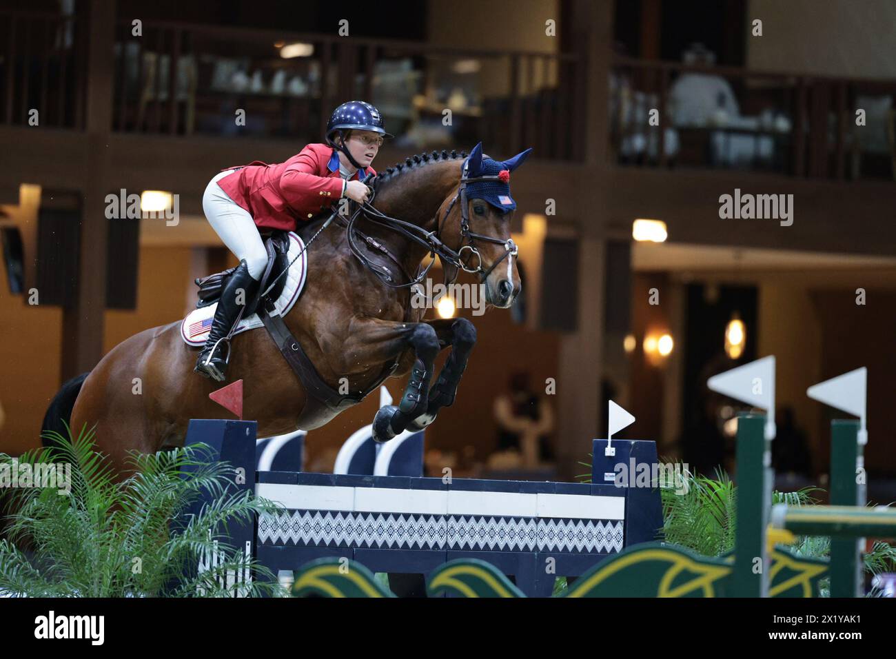 Skylar Wireman of the United States with Tornado during the Longines ...