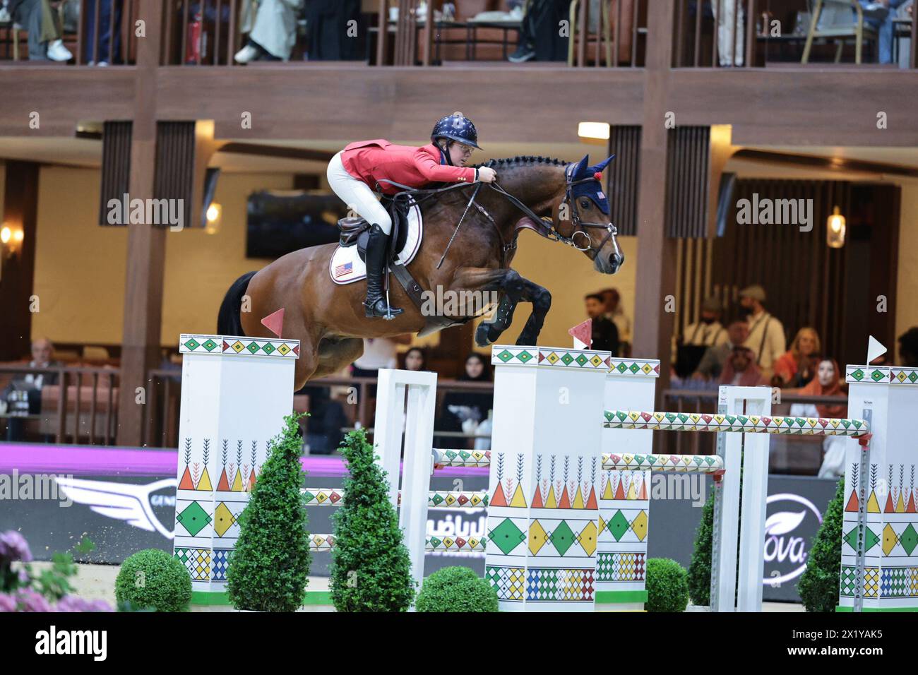 Skylar Wireman of the United States with Tornado during the Longines ...