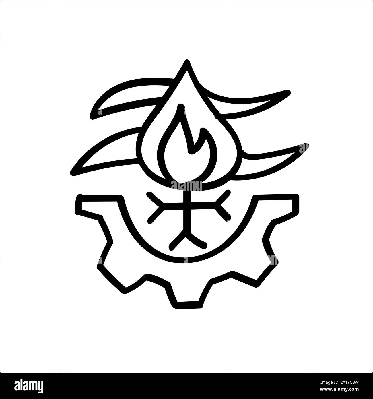Flat icon of HVAC vector Stock Vector