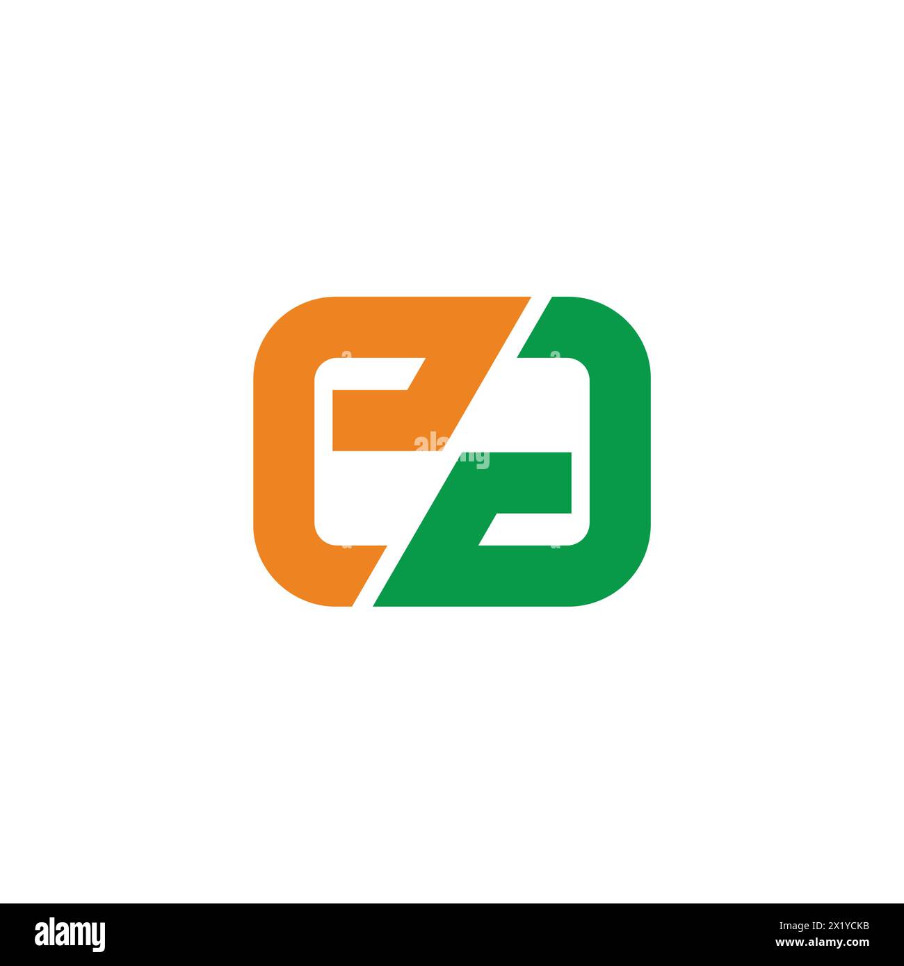 letter ea colorful ambigram logo vector Stock Vector
