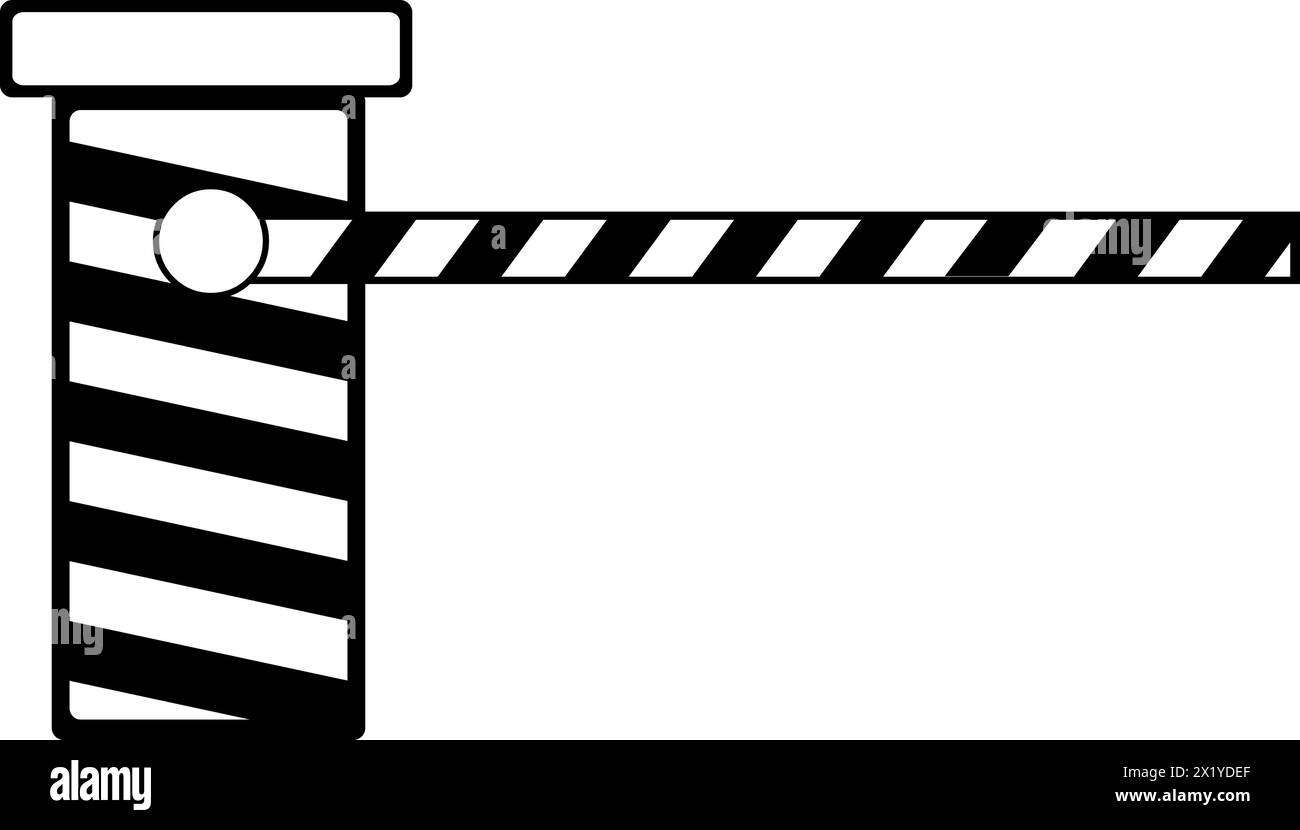 vector black and white icon vehicle barrier Stock Vector