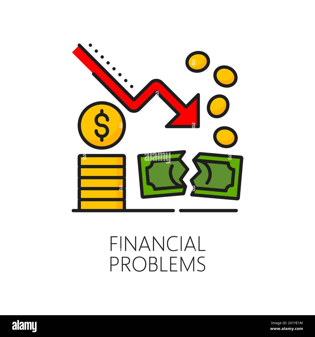 No poverty color icon Stock Vector Images - Alamy