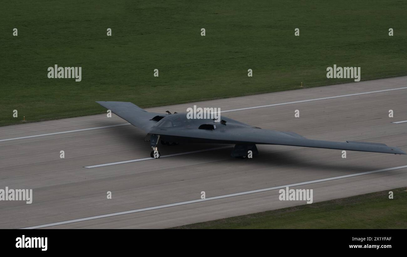 Knob Noster, United States. 15 April, 2024. A U.S. Air Force B2 Spirit