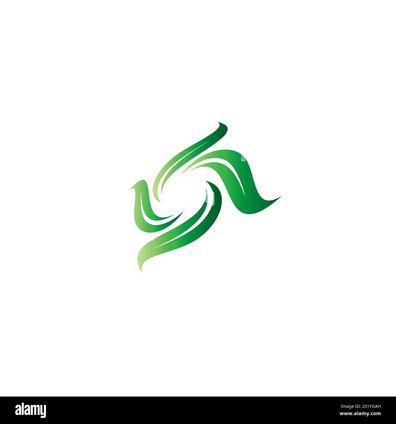 Leaf Circle Logo. Nature Leaf Icon Vector Stock Vector