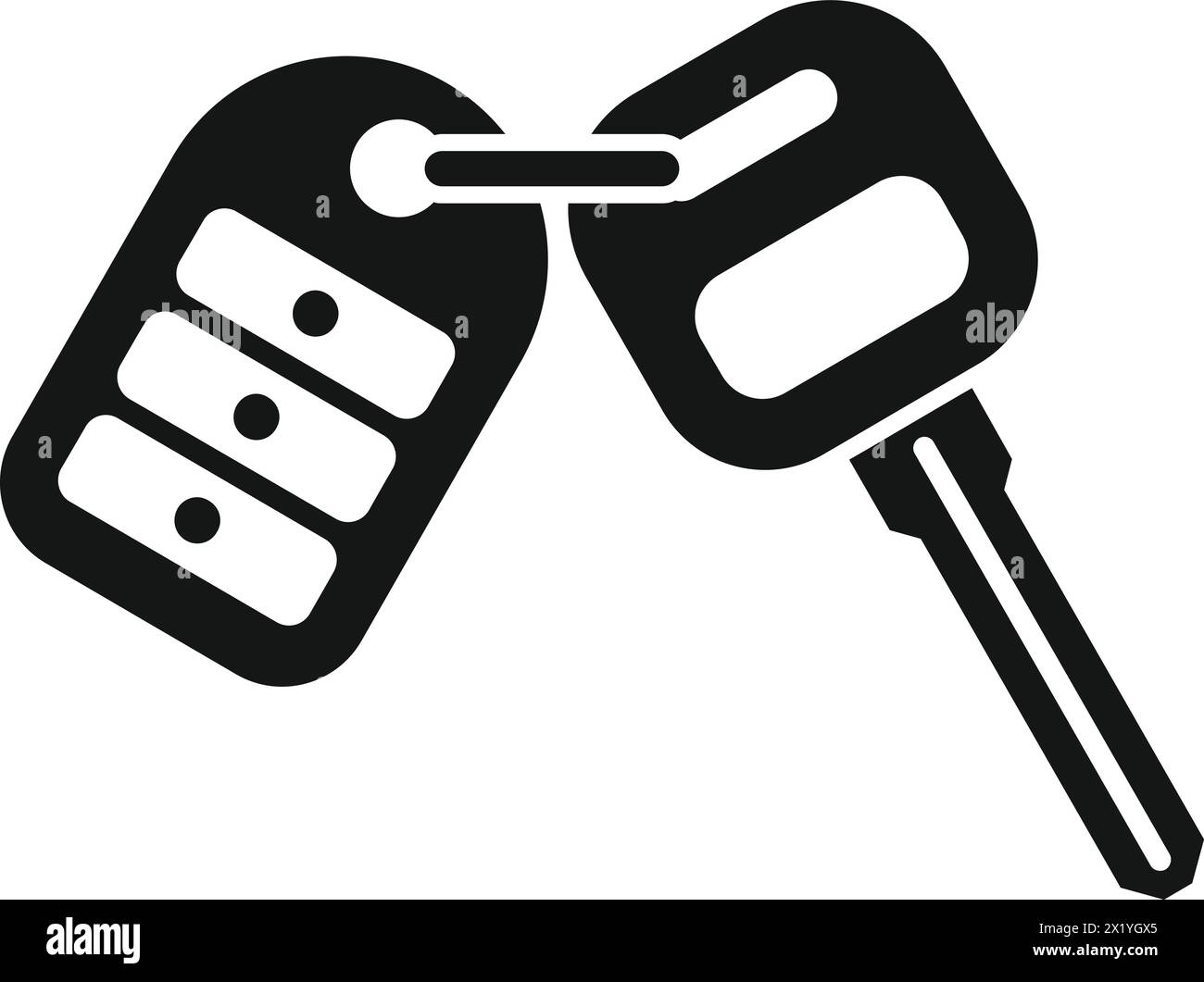 Alert key control icon simple vector. Modern vehicle. System start ...