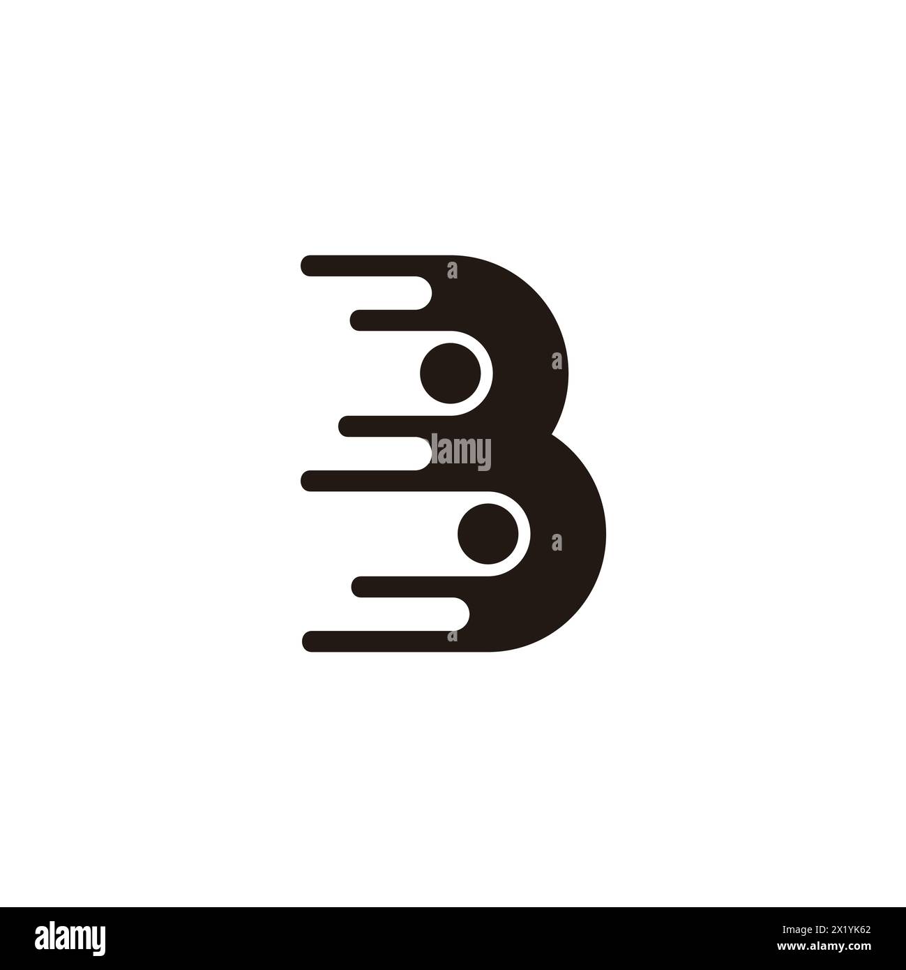 letter b fast tires symbol logo vector Stock Vector