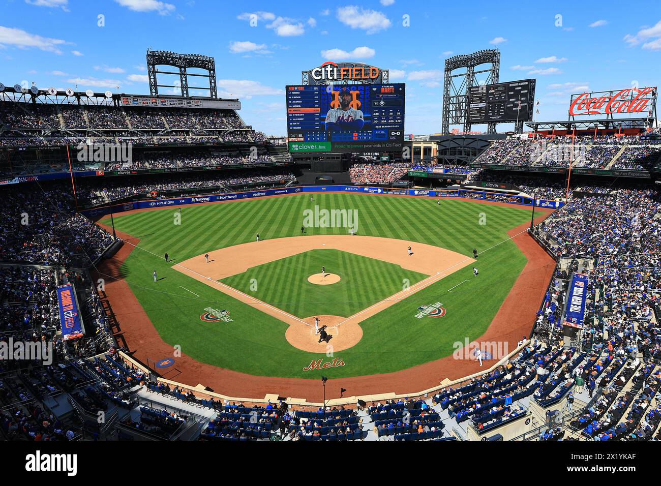 Nice crowd on hand for a baseball game on Opening Day between the