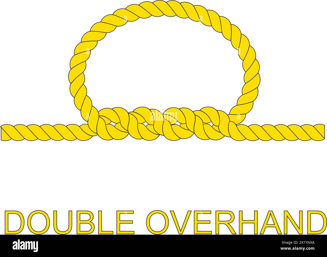 knotted rope icon with rope vector illustration design Stock Vector
