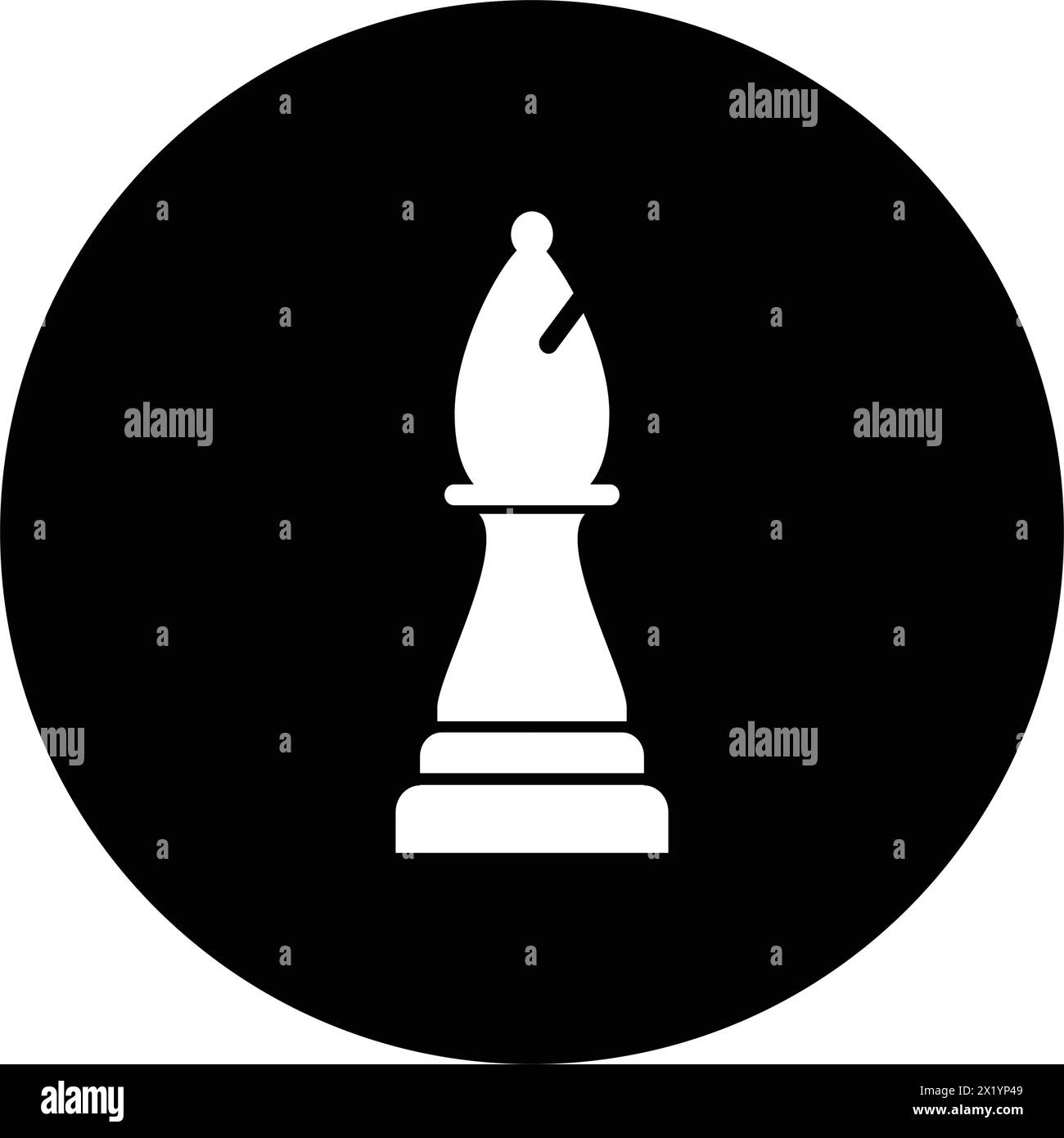 chess bishop logo vector illustration design Stock Vector