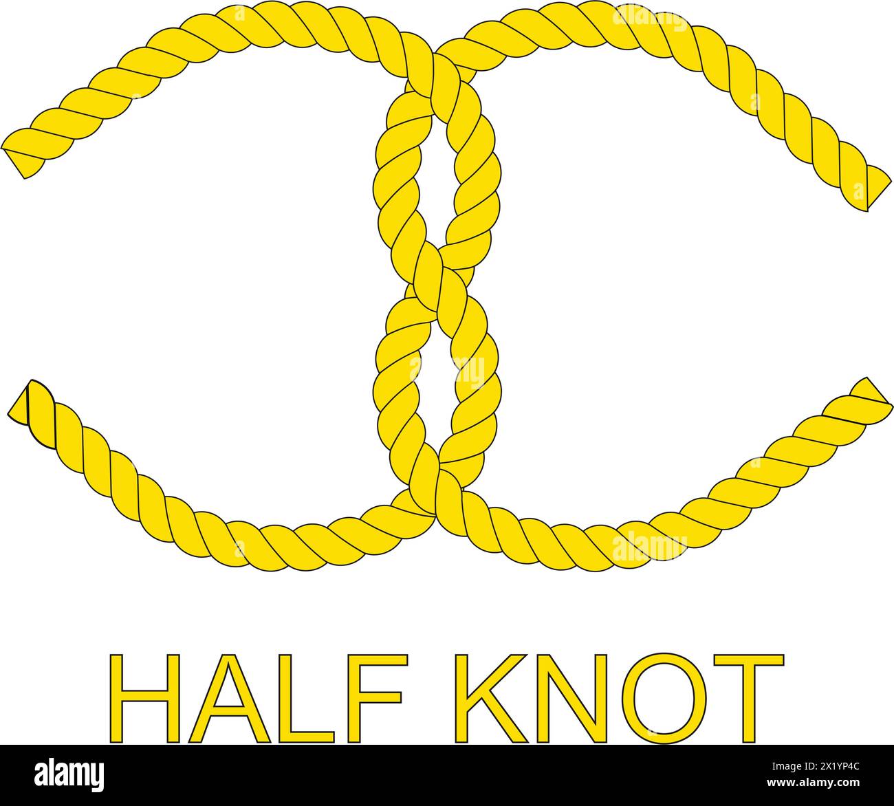 knotted rope icon with rope vector illustration design Stock Vector