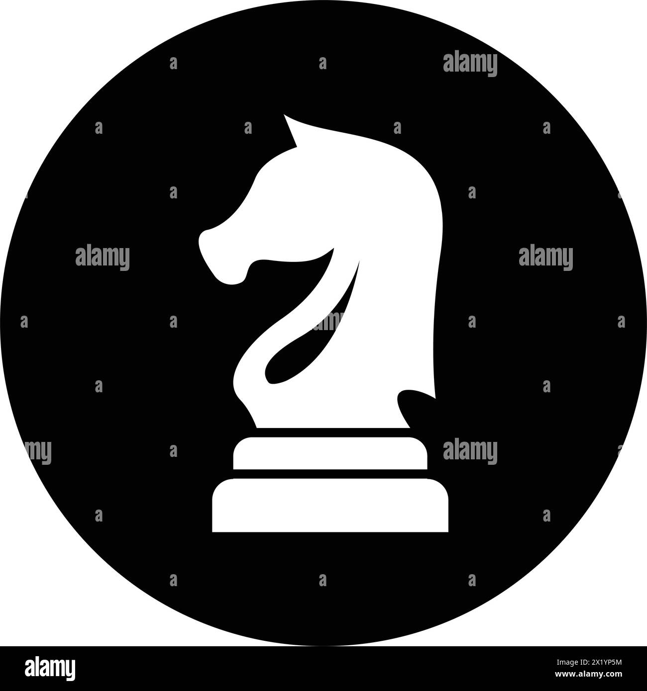 chess knight logo vector illustration design Stock Vector