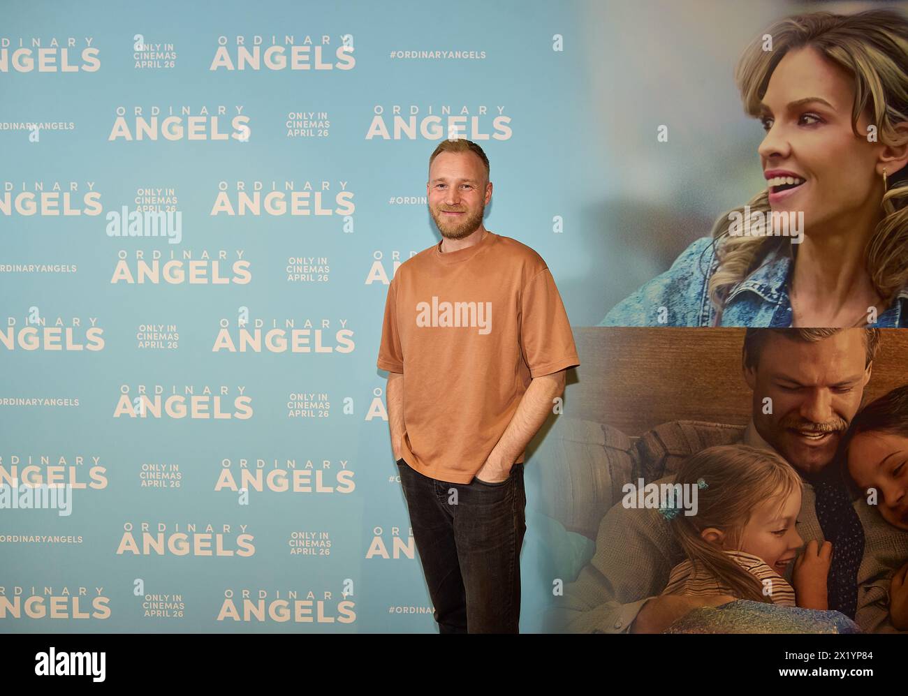London, UK. 18th Apr 2024. Sam Phillips poses for pictures at the Ordinary Angels Vip screening in London. Ordinary Angels releases in cinemas 26th Apr 2024. Credit: Redshoot Photography / Alamy Live News Stock Photo