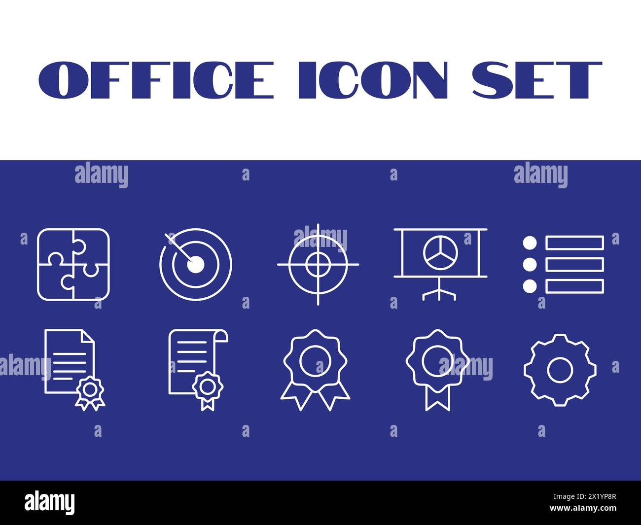 Office people line icons hi-res stock photography and images - Alamy