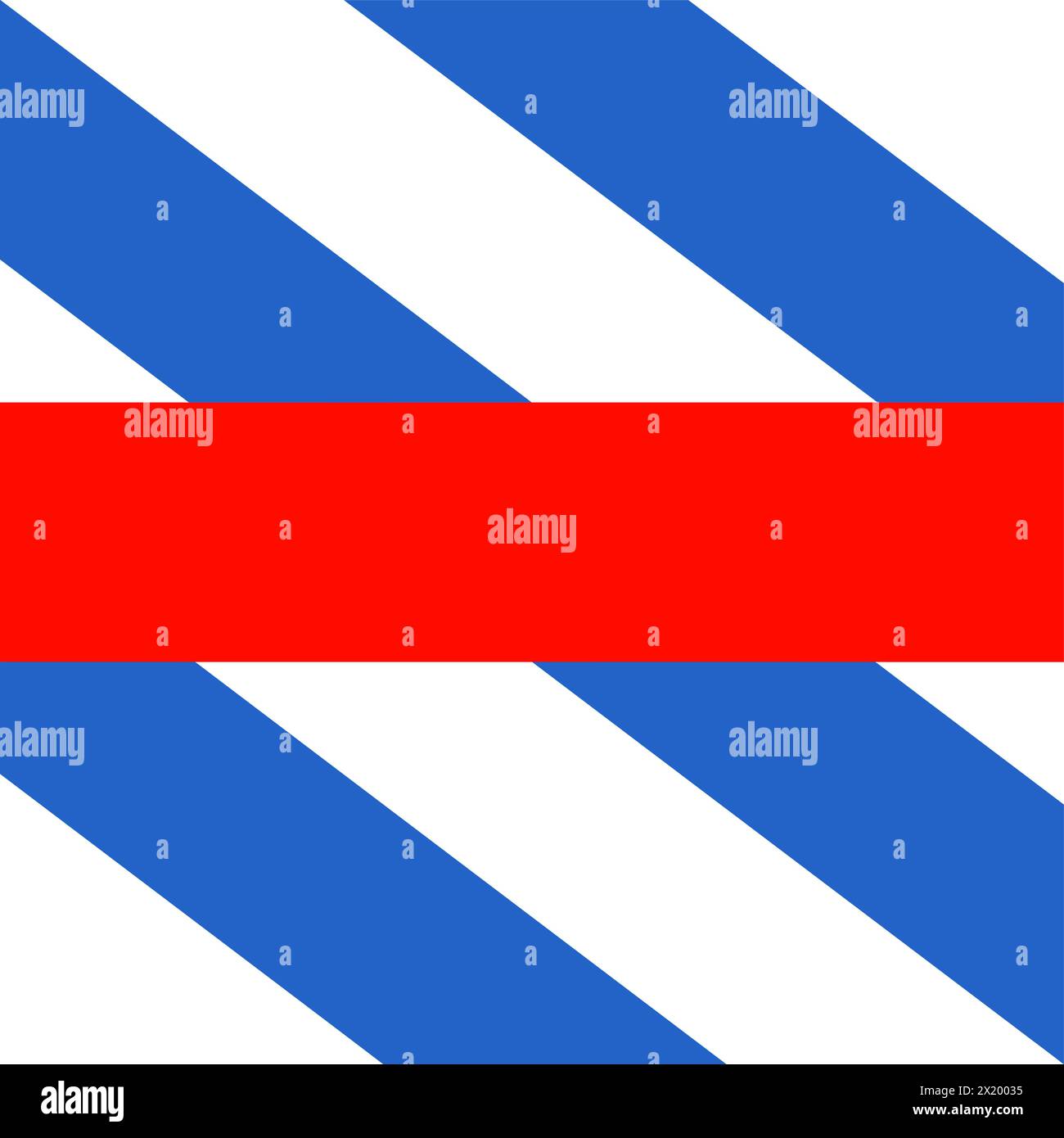 3D Illustration of a waving Switzerland region flag of Bassersdorf Stock Vector
