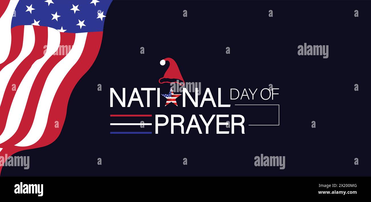 Captivating Design for National Day of Prayer Celebration Stock Vector