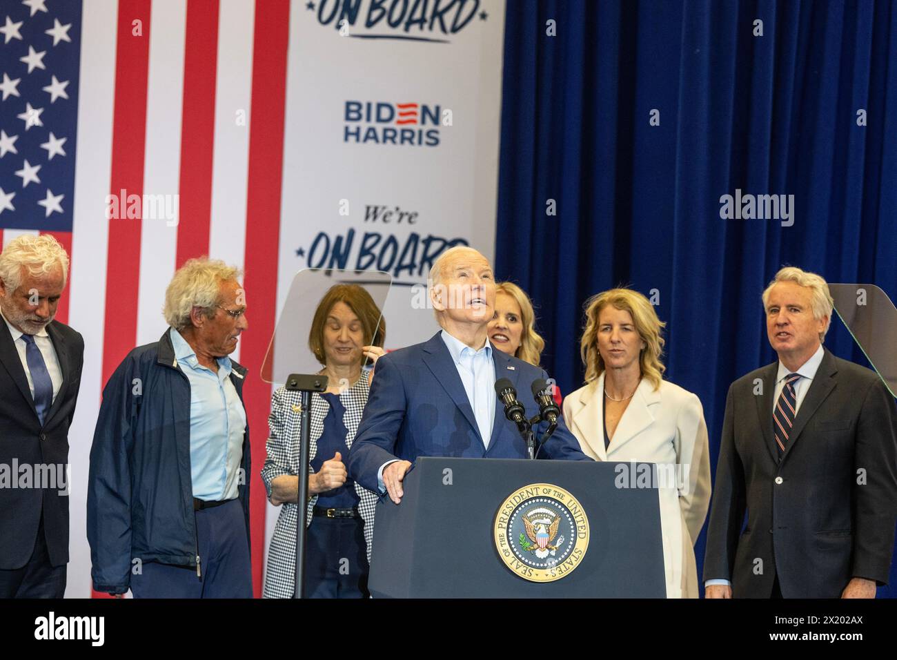 Biden Pa Rally President Joe Biden Jr. speaks at campaign rally at Martin Luther King ...