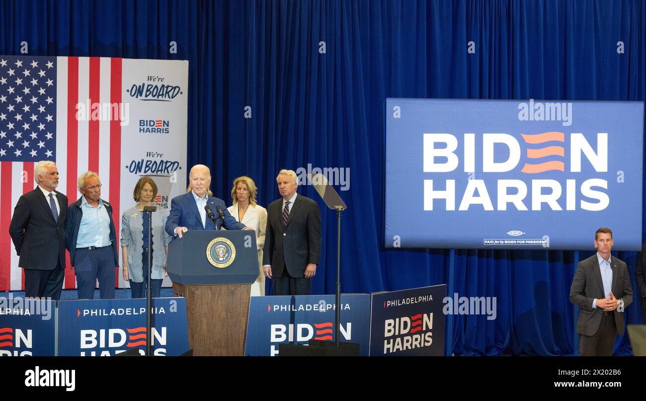 President Joe Biden Jr. speaks at campaign rally at Martin Luther King ...