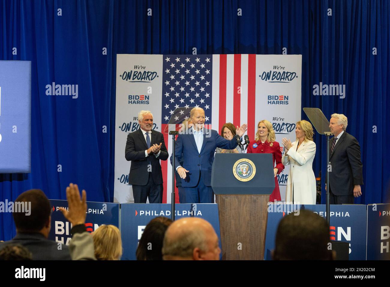 Biden Pa Rally President Joe Biden Jr. speaks at campaign rally at Martin Luther King ...