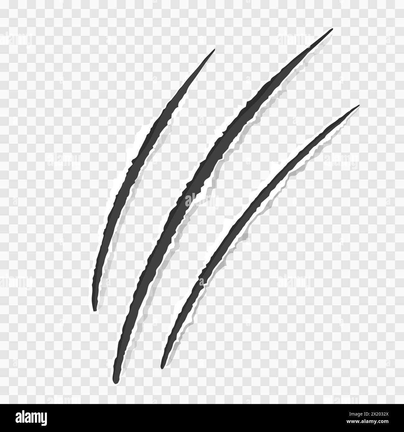 Scratch mark claw trace wild animal nails scratches textured torn paper
