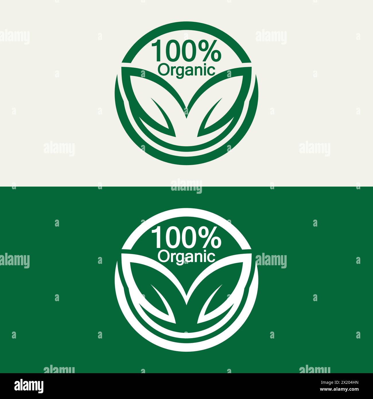 100 percent organic vector logo design. Can use for label, badge, print