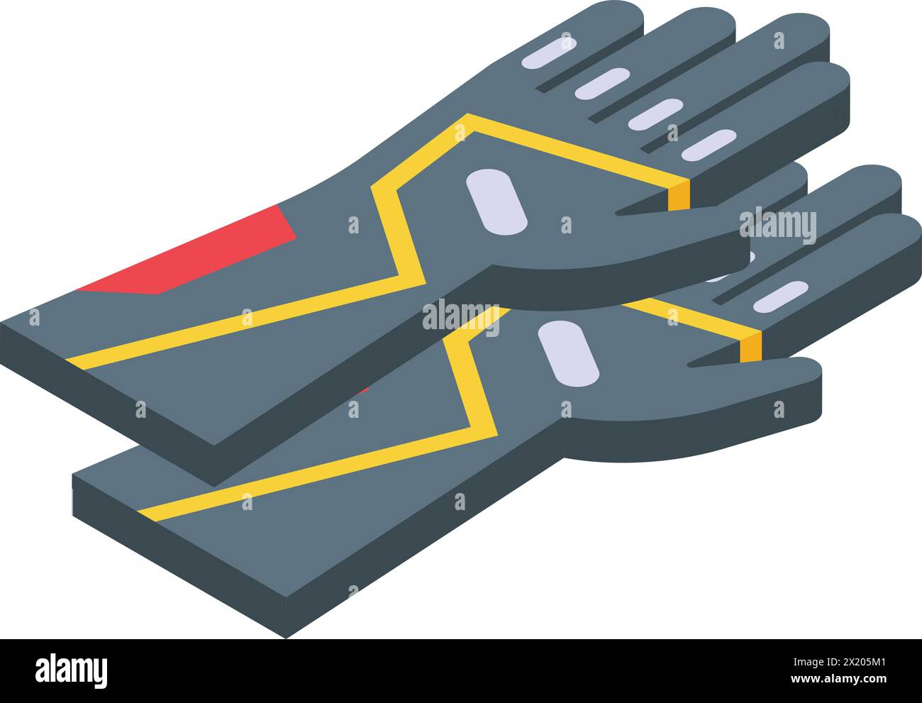 Karting sport gloves icon isometric vector. Racing equipment. Sport track Stock Vector