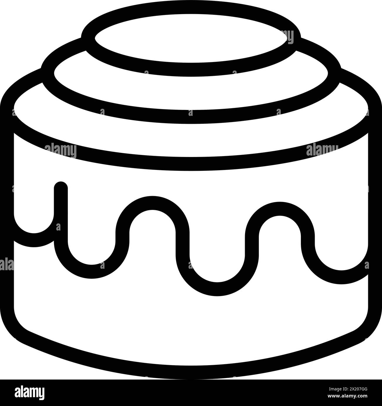 Cinnamon roll icon outline vector. Pastry bun. Sweet dessert bread ...