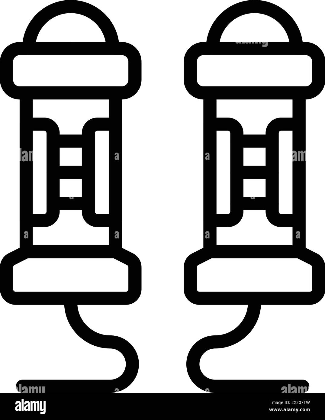 Virtual reality technology icon outline vector. Futuristic device. Videogame innovative simulator Stock Vector