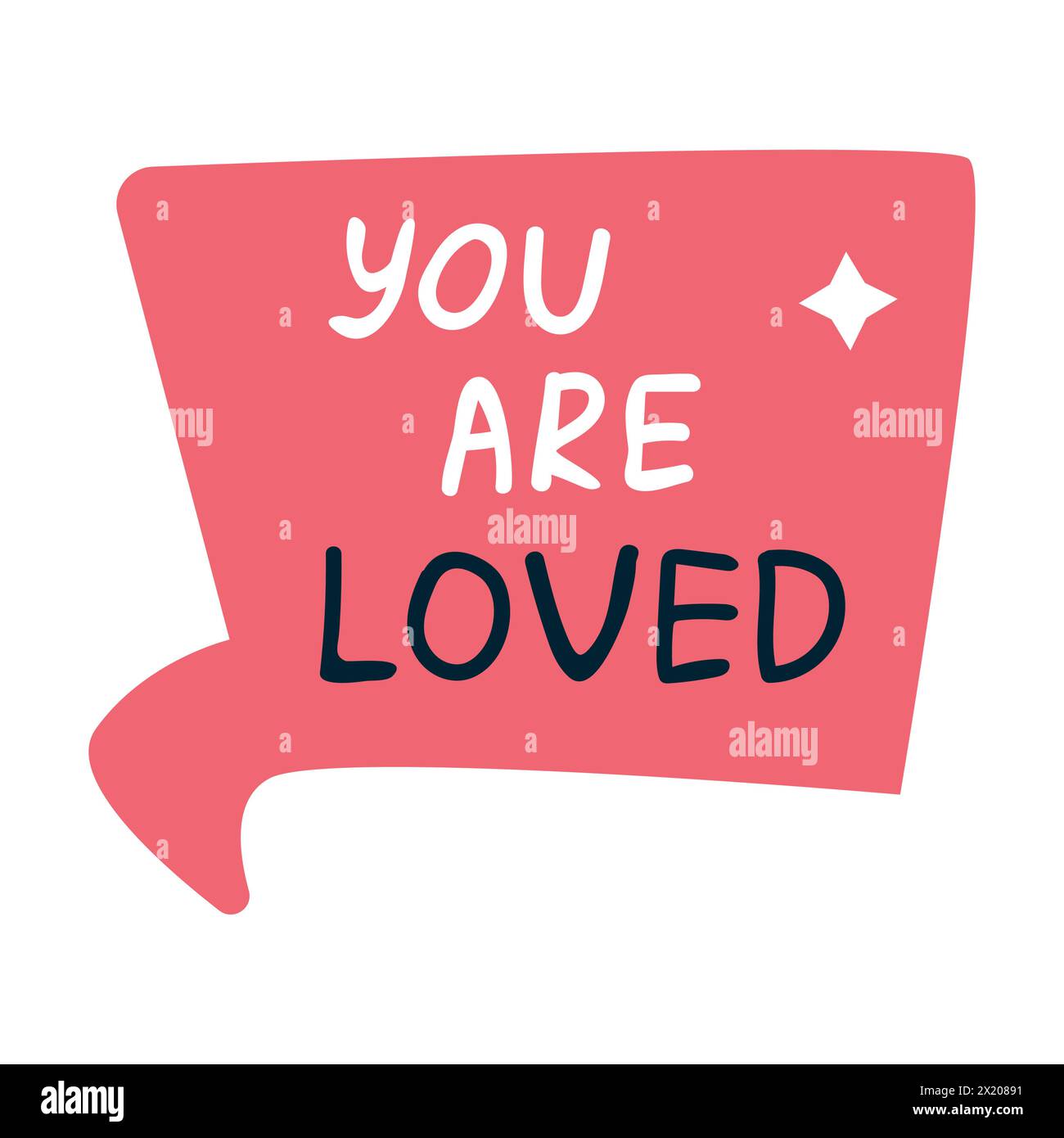 Vector illustration of speech bubble with compliment phrase, self love quotes. Vector illustration can use for banner, poster. Stock Vector