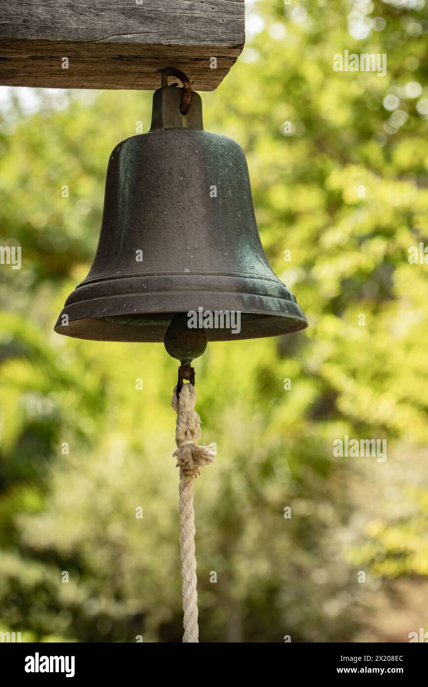 Bell with rope hi-res stock photography and images - Alamy