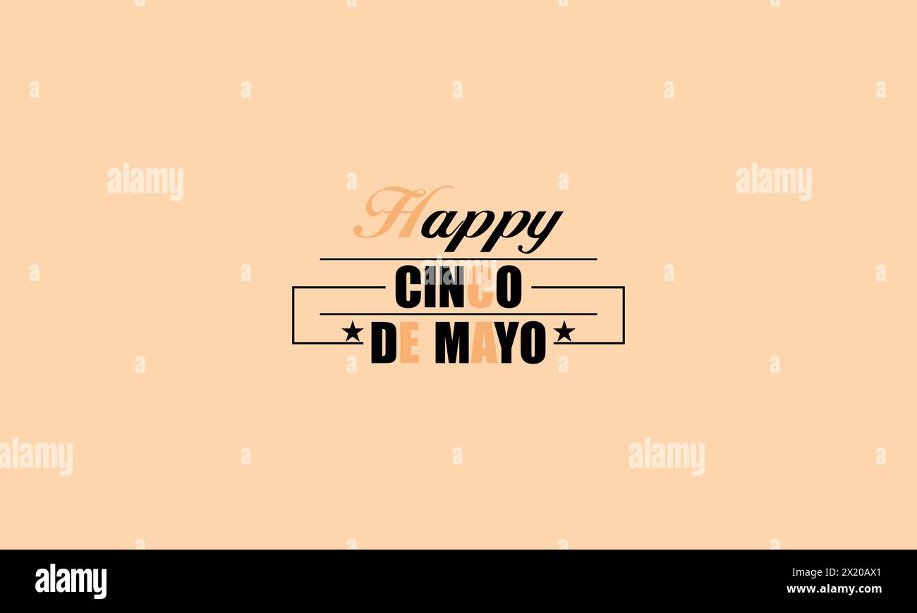 Festive Cinco de Mayo Typography Design for Your Celebration Stock Vector