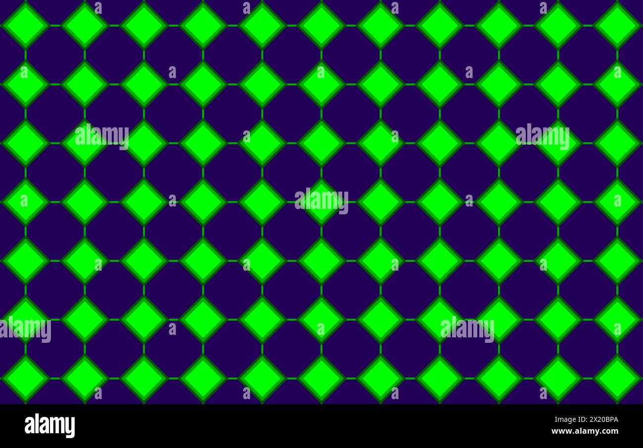 green ceramics tile pattern background Stock Vector
