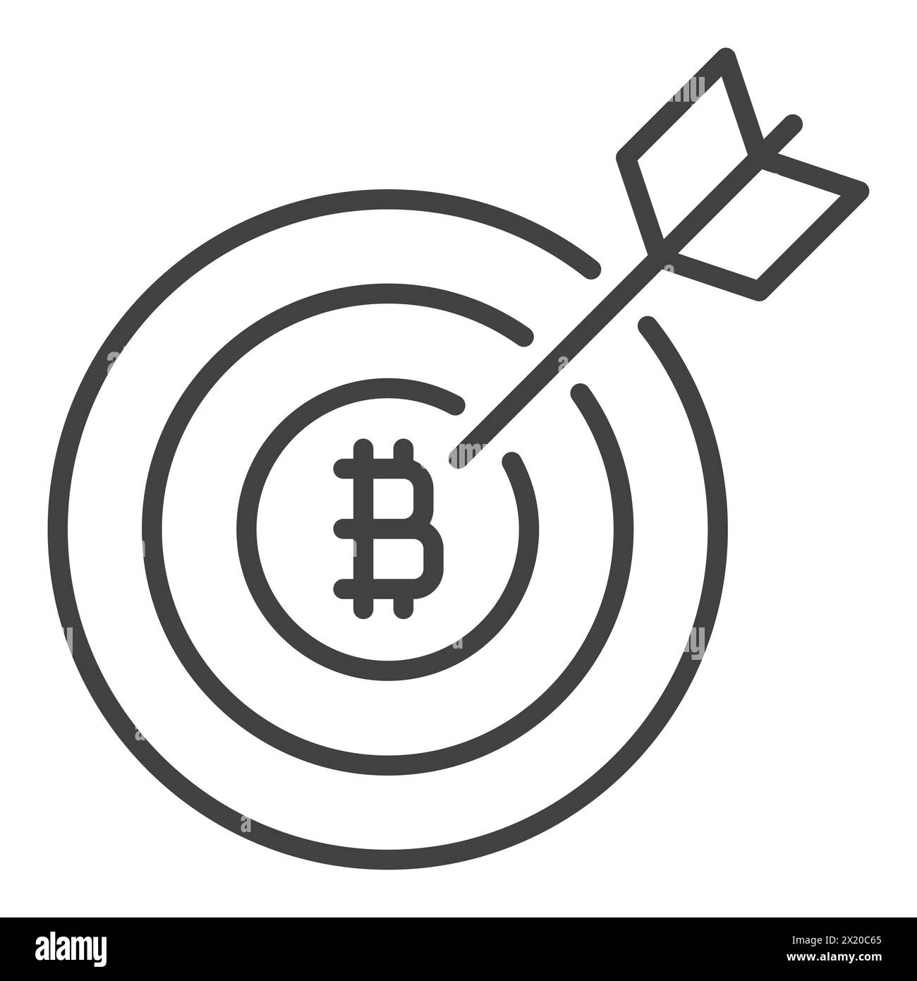 Cryptocurrency Target with Arrow vector Bitcoin concept linear icon or logo  element Stock Vector Image & Art - Alamy