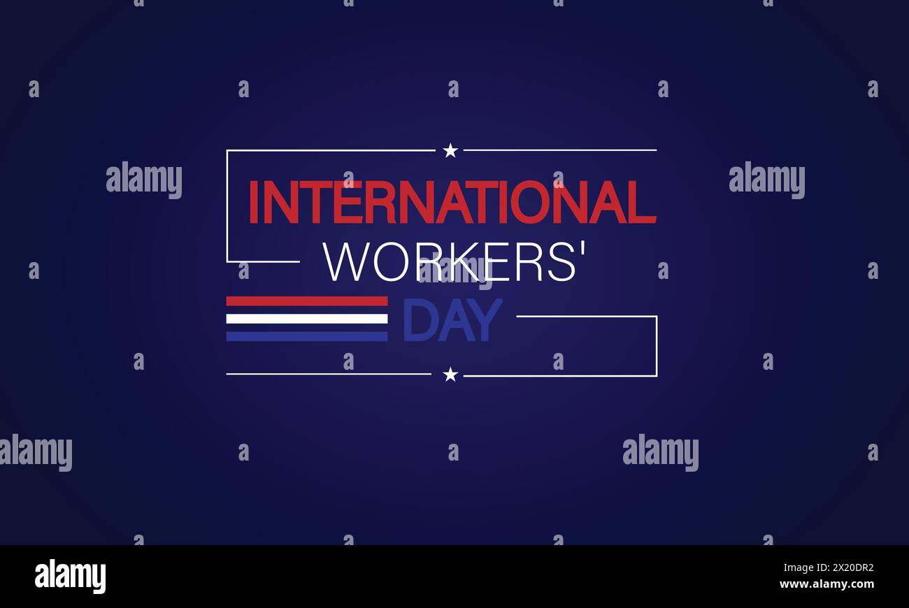 Graphic Design for International Workers Day Stock Vector
