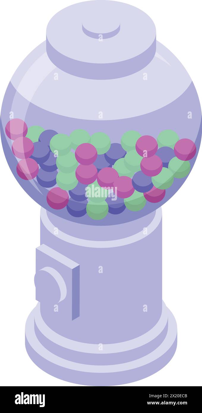 Childhood gumball machine vending machine toy machine Stock Vector ...