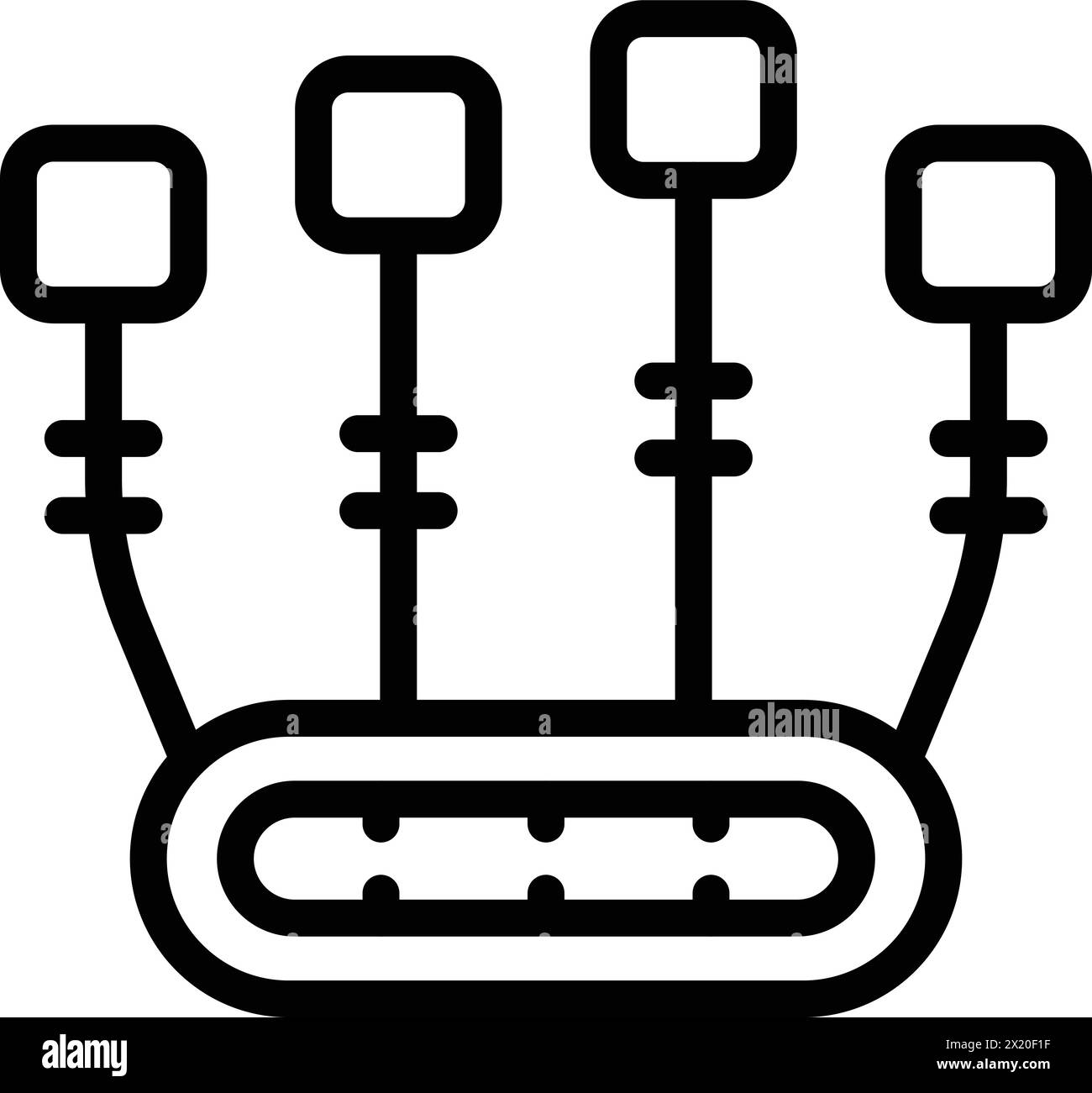 Sensory augmentation system icon outline vector. Digital world ...