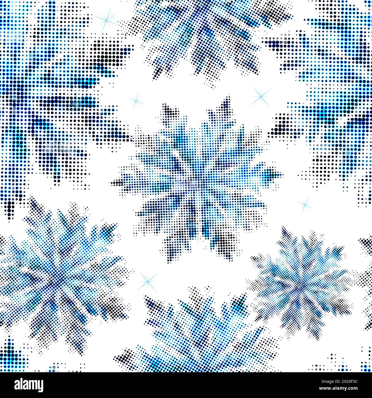 Snowflake Patterns Draw Snowflakes seamless pattern, hand drawing. Not AI, Vector illustration ...