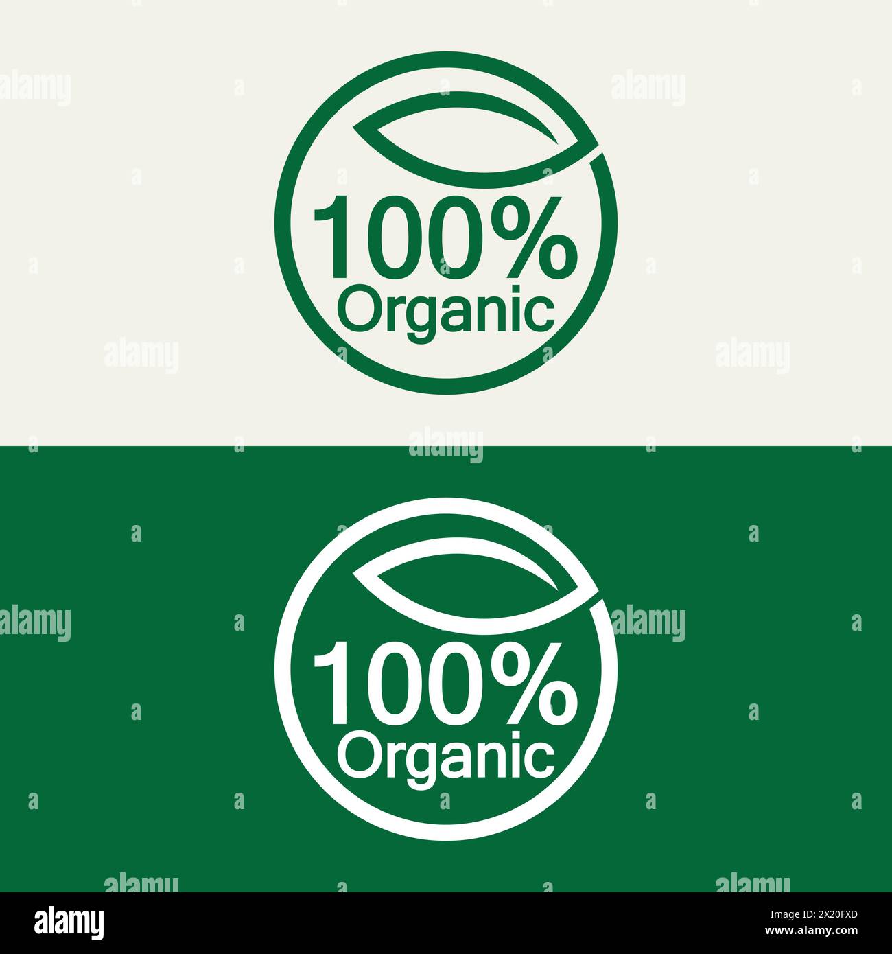 100 percent organic vector logo design can use for label hi-res stock ...
