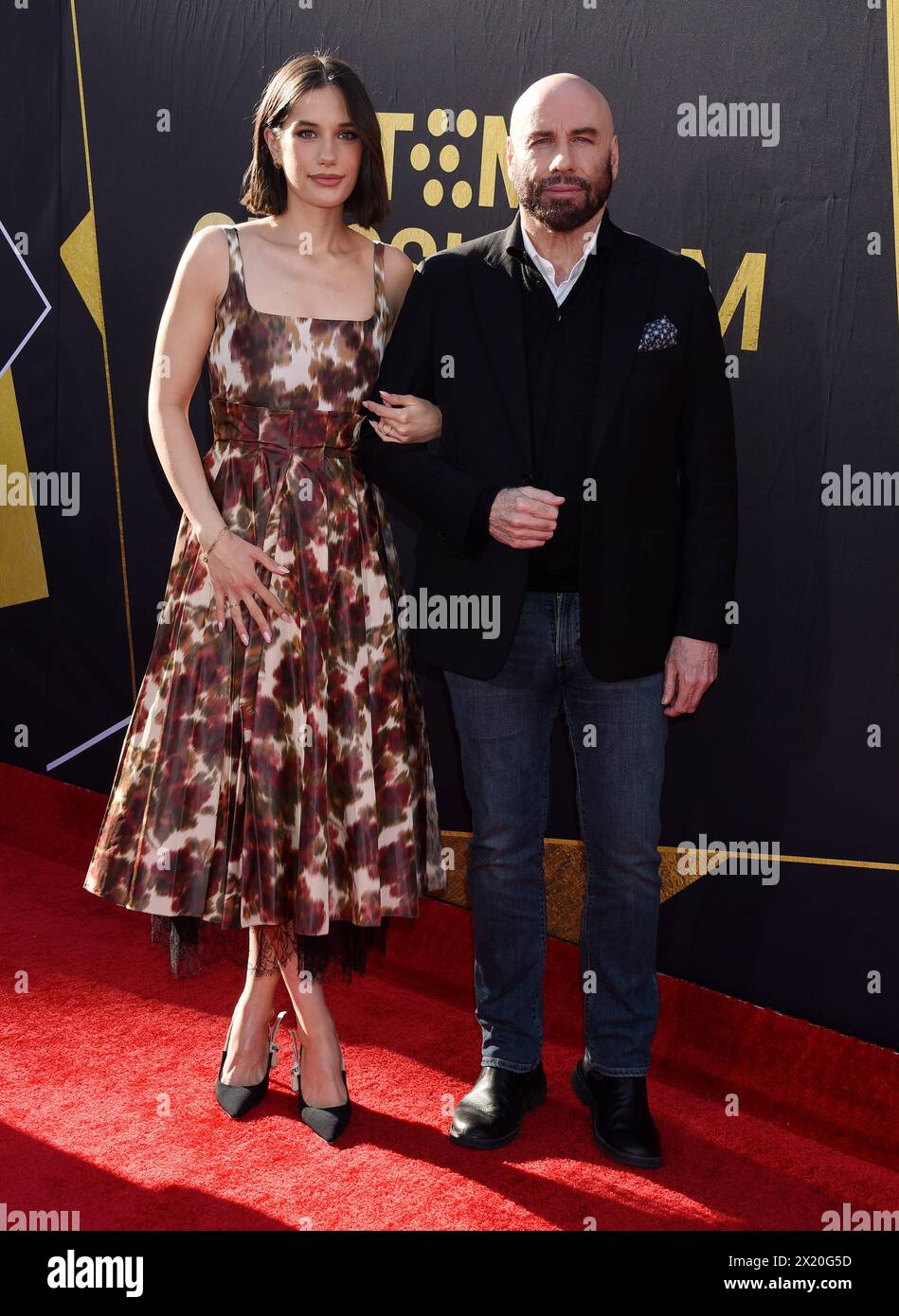 Hollywood, USA. 18th Apr, 2024. Ella Bleu Travolta and John Travolta