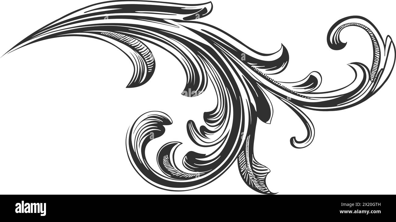 Baroque style ornament Cut Out Stock Images & Pictures - Alamy