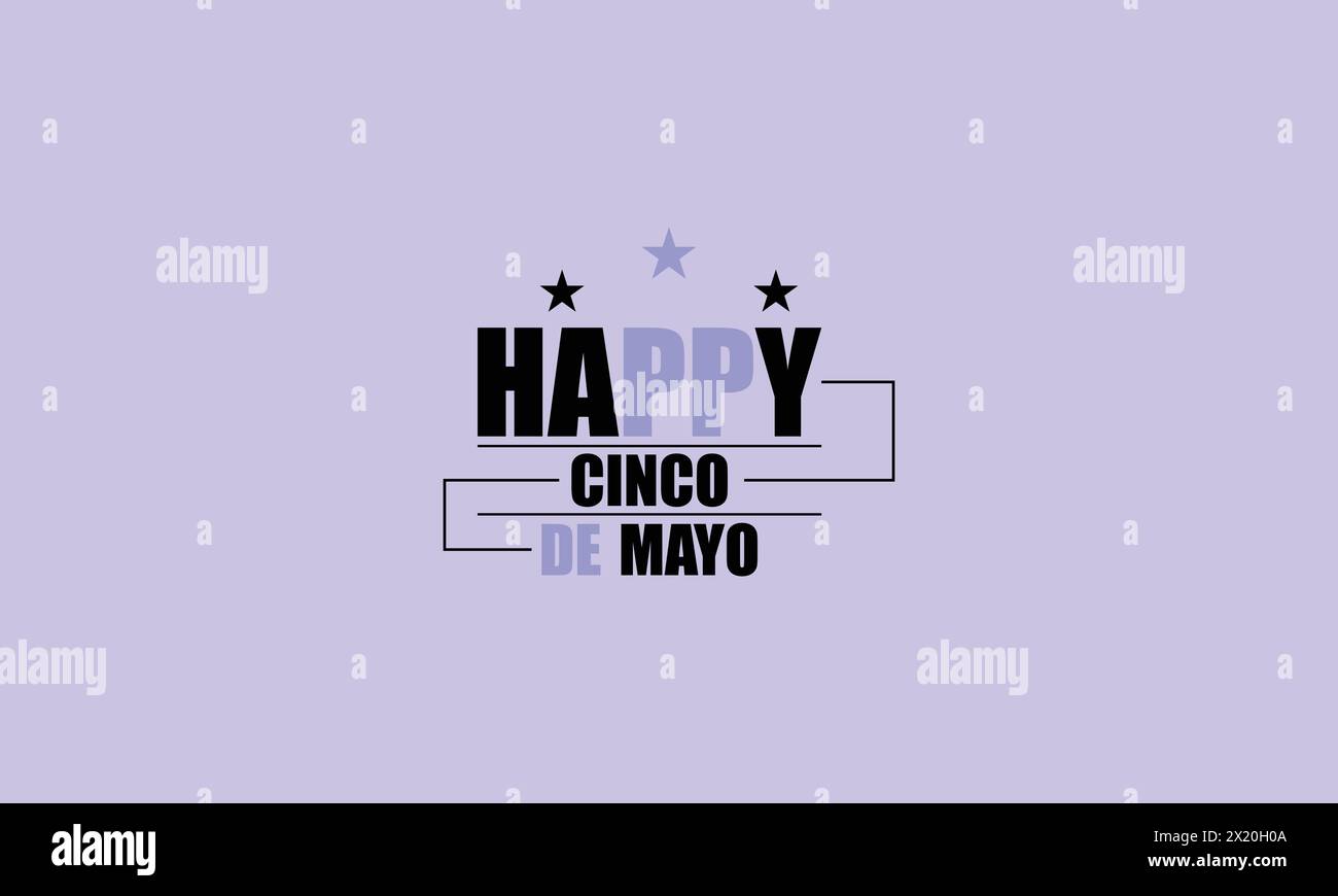 Festive Cinco de Mayo Typography Design for Your Celebration Stock Vector