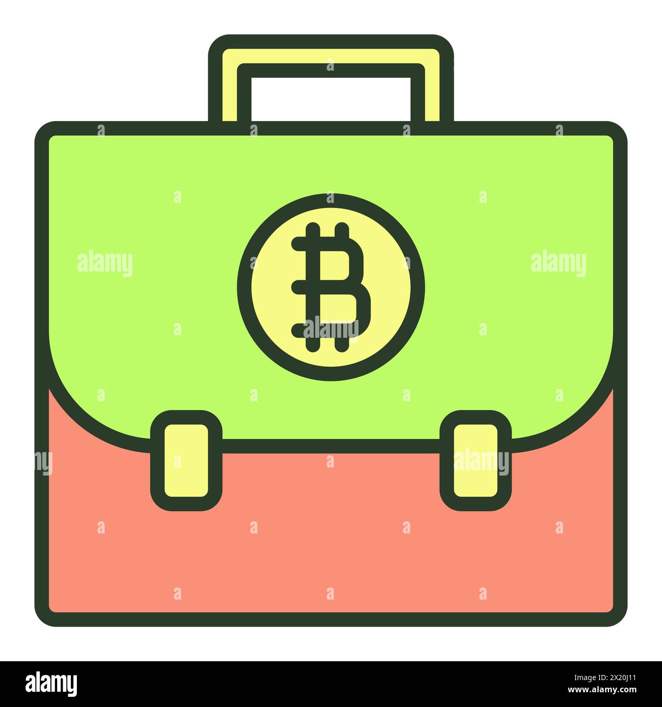 Bitcoin Crypto Portfolio vector Cryptocurrency concept colored icon or ...